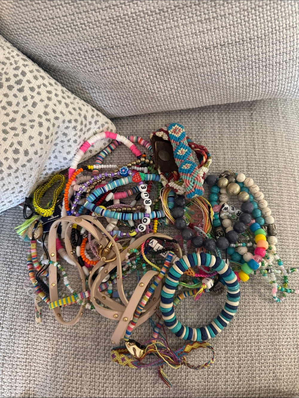 Assorted Colorful Beaded Bracelets Stack